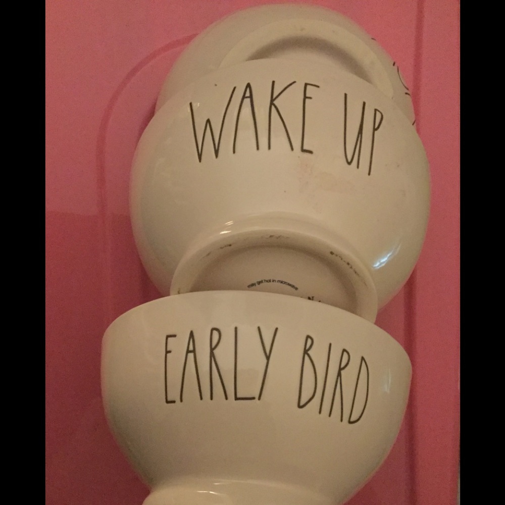 Set Wake up😊Early bird bowl RAE DUNN